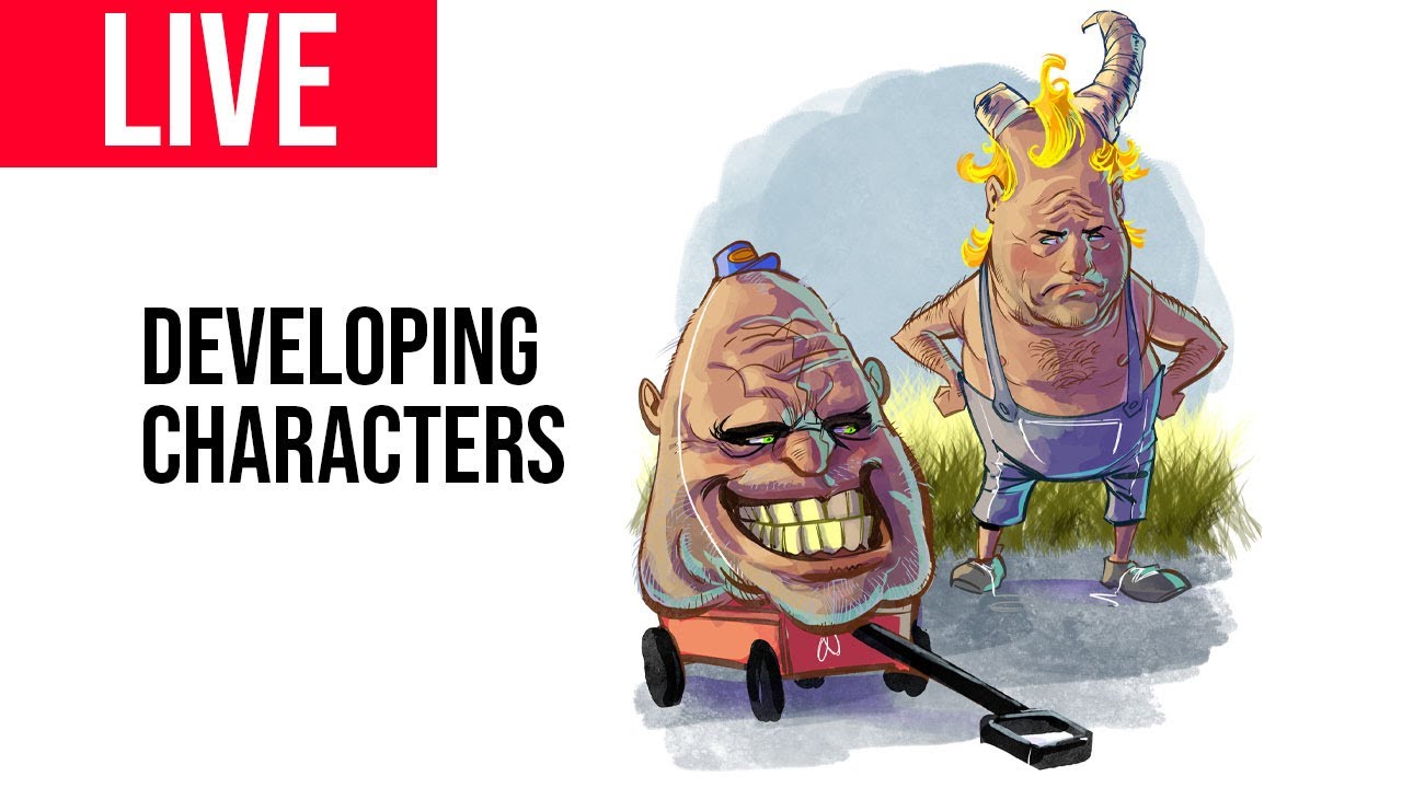 Character Design Drawing Session #art - YouTube