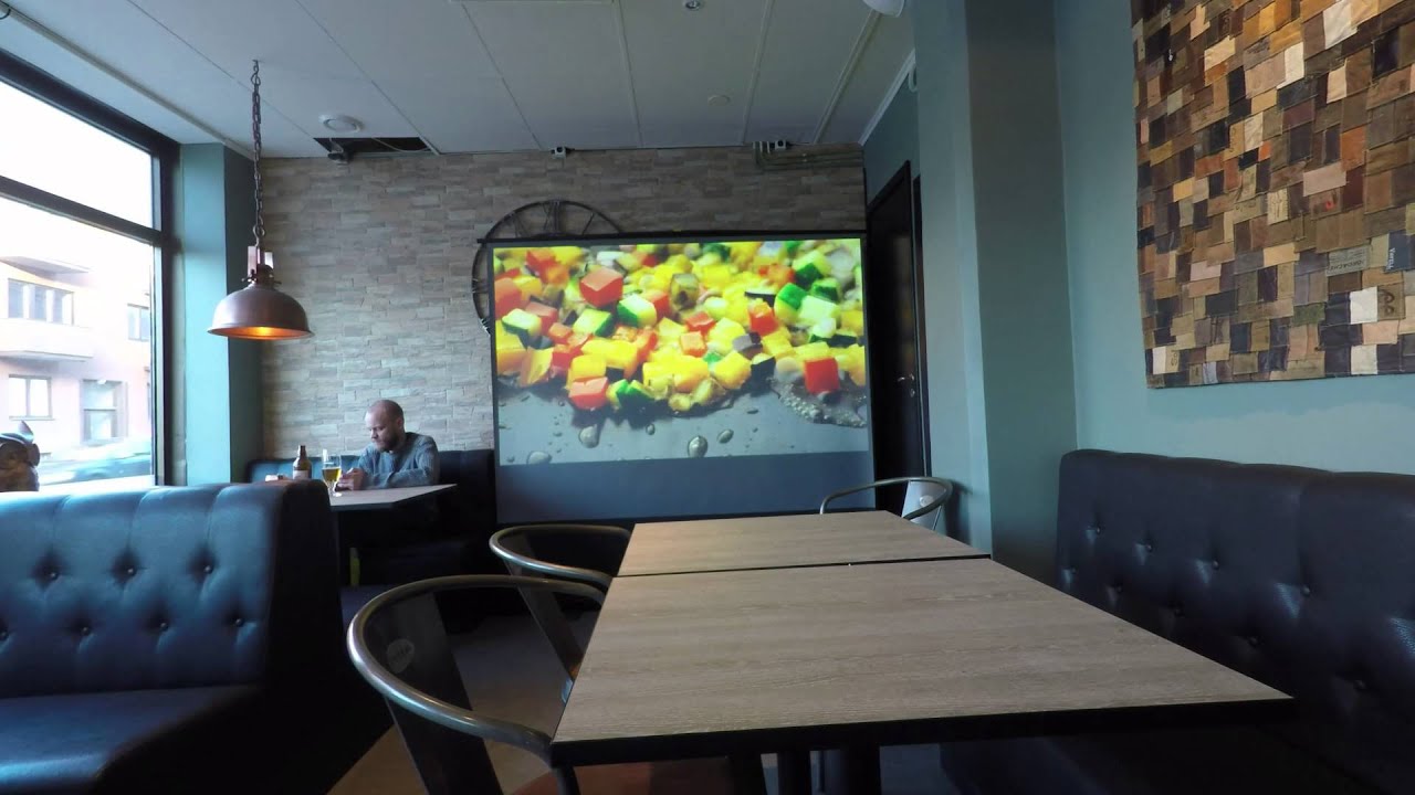 Test daytime. Lighter Evo screen that is painted with our high contrast colormix