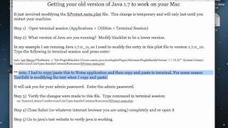 How to Enable Java 1.7 for Safari/Firefox if blocked by Apple: Temporary fix for Mac's