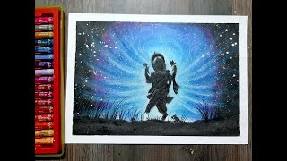 Very Easy Ganesha Drawing With Oil Pastels | Lord Ganesha Drawing For Beginners - Step By Step screenshot 3