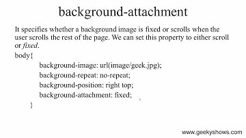 background attachment property in CSS (Hindi)