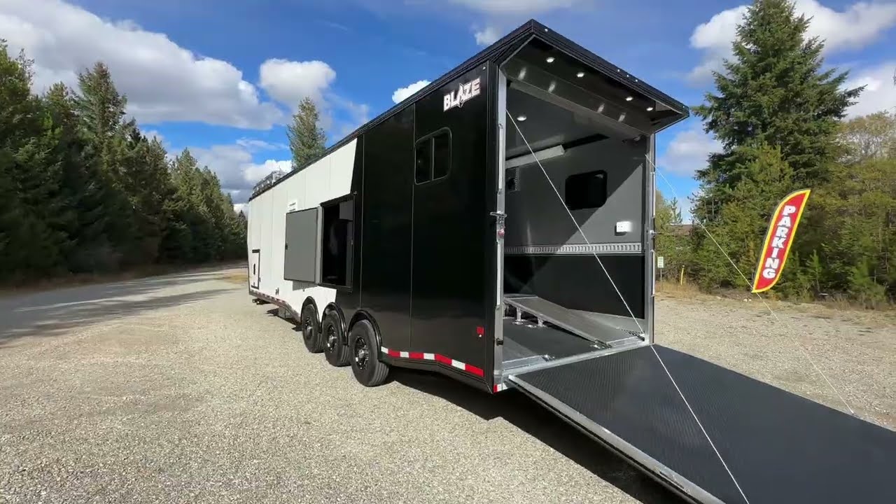 Loaded Custom Mega Build - Mission Blaze All Aluminum 8.5x40 Race Car Trailer w/ Living Quaters