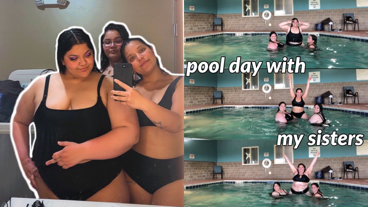 a chaotic pool day with my sisters - YouTube