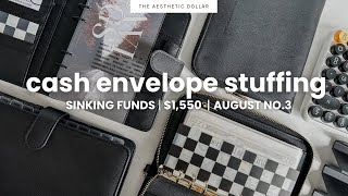 Cash Envelope Stuffing ✨💵☕️ $1,550 | August No.3
