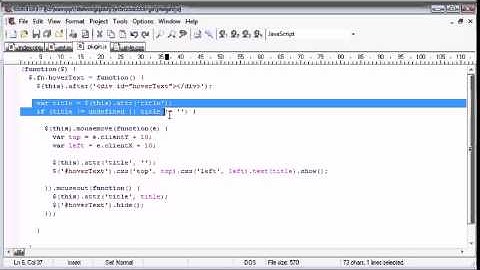 jQuery Tutorial   130   Creating a hover text plugin