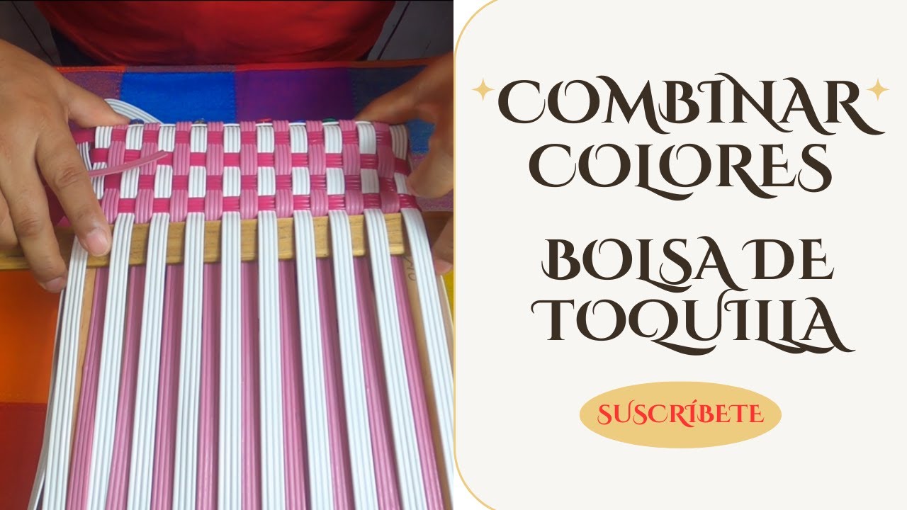🧵🟩 En 5 min ✨Aprende a Combinar Colores para Bolsa de Toquilla