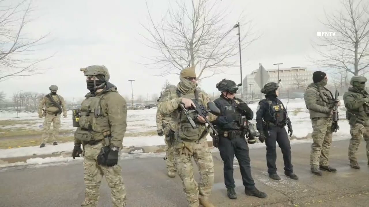 Federal Agents Arrest Anti-ICE Protesters outside of Federal Building in Minneapolis 