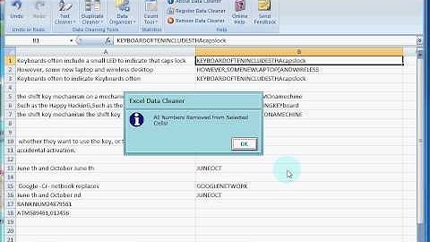 Removes Numeric/Alphabetic Characters in Excel