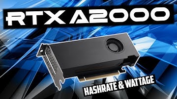 RTX A2000 Ethereum, Ravencoin, FLUX, TON Overclock Settings in HiveOS!