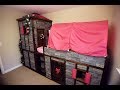 IKEA Hack - Kura Bed Converted Into A Fairy Princess Castle, complete with Secret Passage