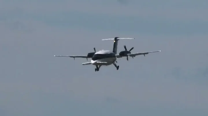 Cool Looking Plane- 2008 PIAGGIO P-180 Avanti Landing at Windsor International Airport.