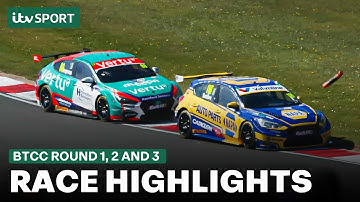 RACE HIGHLIGHTS: BTCC Round 1, 2 and 3 @ Donington Park 2025 🏁 | ITV Sport