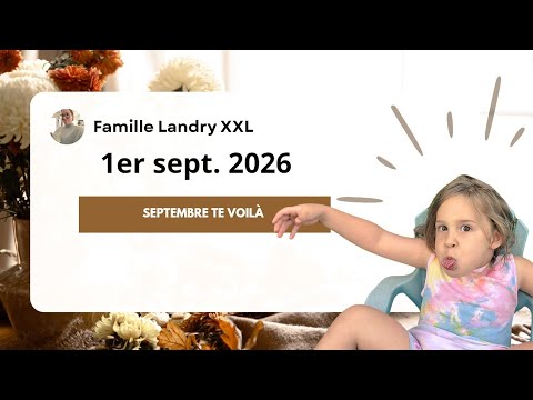 1er septembre 2026 / SEPTEMBRE TE VOILÀ ☀️