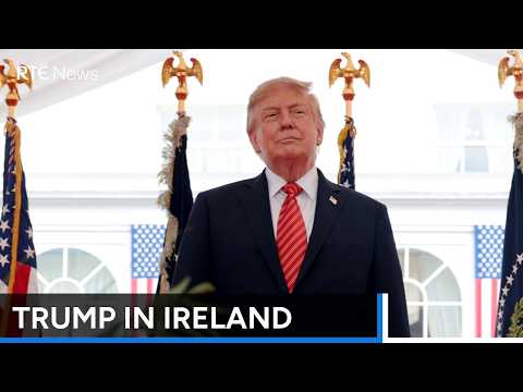 トランプ大統領、ダブリンで大統領および首相と会談　抗議活動の中 | RTÉニュース