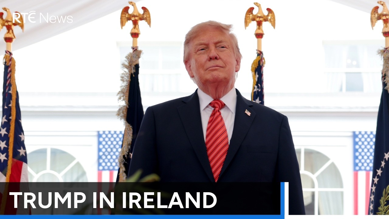 トランプ大統領、ダブリンで大統領および首相と会談 抗議活動の中 | RTÉニュース