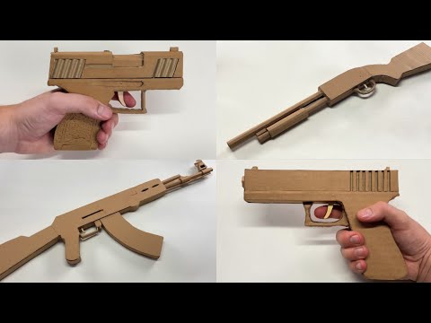 видео: 4 Incredible Cardboard Guns You Can Make at Home