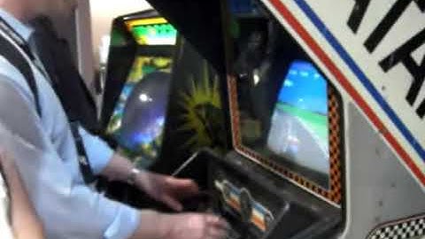 Pole Position on original arcade game machine
