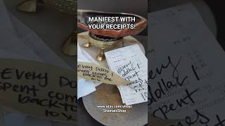MANIFEST WITH YOUR RECEIPTS! #manifestation #manifest #money