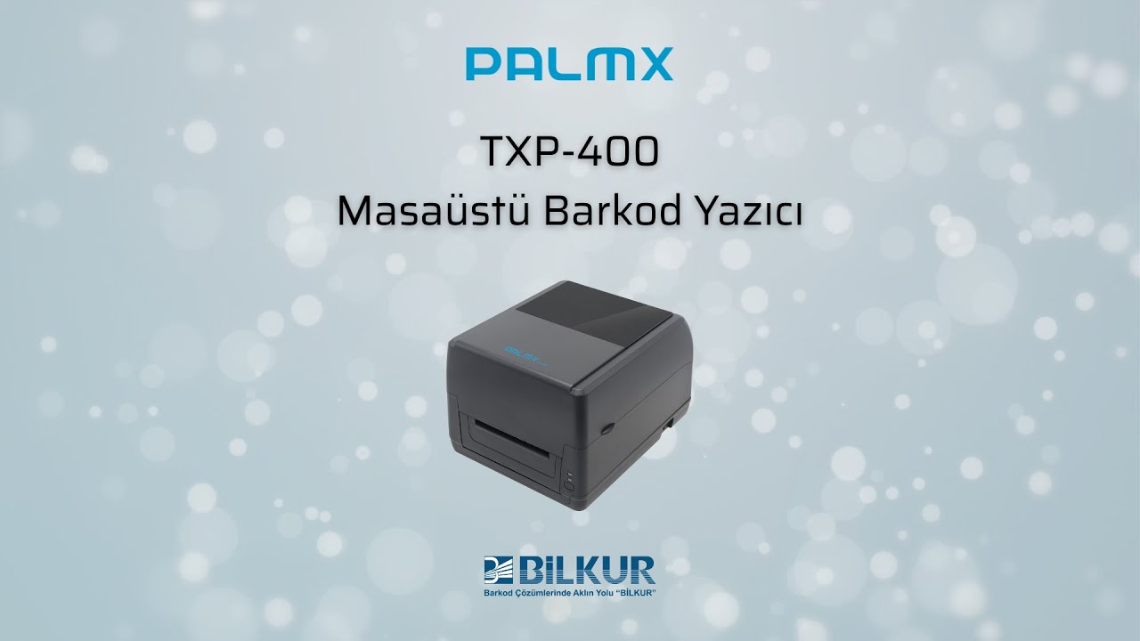 PalmX TXP-400 Masaüstü Barkod Yazıcı - YouTube