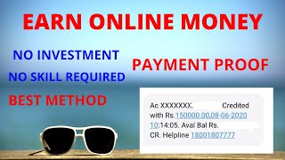 EARN ONLINE MONEY IN INDIA | MAKE MONEY FROM HOME | PAYMENT PROOFS || KDOfficials Tech