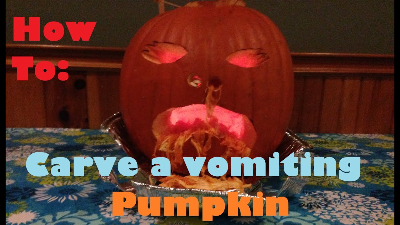 How To: Carve A Vomiting Pumpkin - YouTube