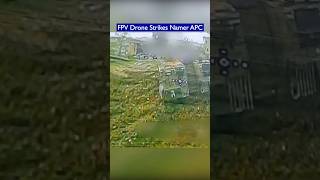Hezbollah Fpv Drone Strikes Israeli Namer Apc At Its Weakest Point