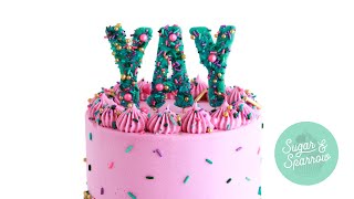 DIY Sprinkle Letter Cake Toppers