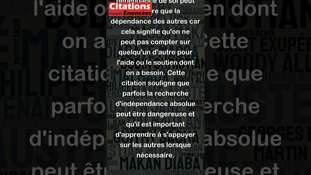 Dépendre de soi-même, c'est parfois la pire dépendance. - Alfred Capus