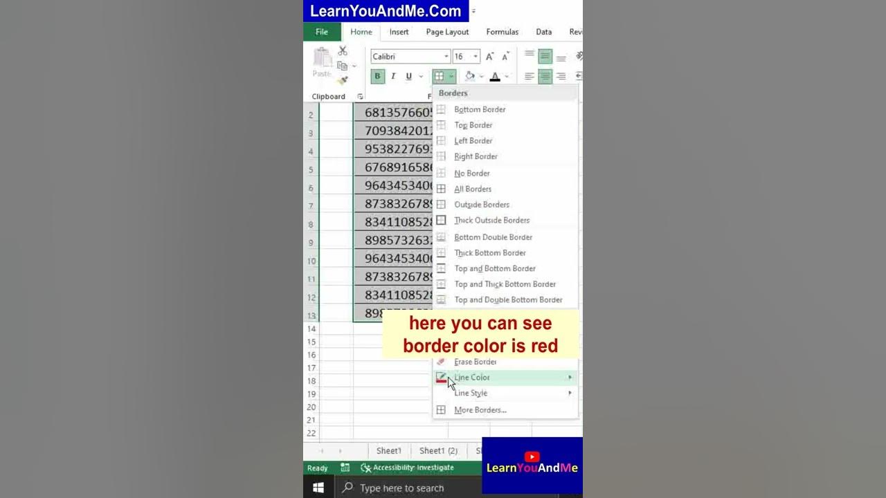 How To Change Cell Border Color In Html
