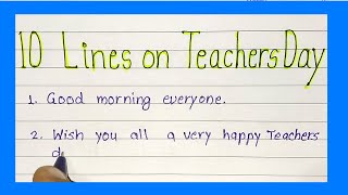 10 Lines on Teachers Day for Students and Children in English