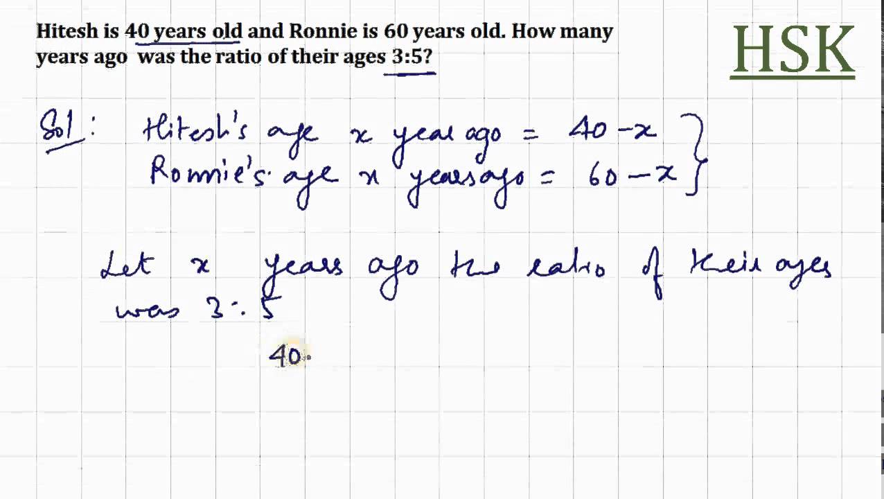 age word problem 14 - YouTube