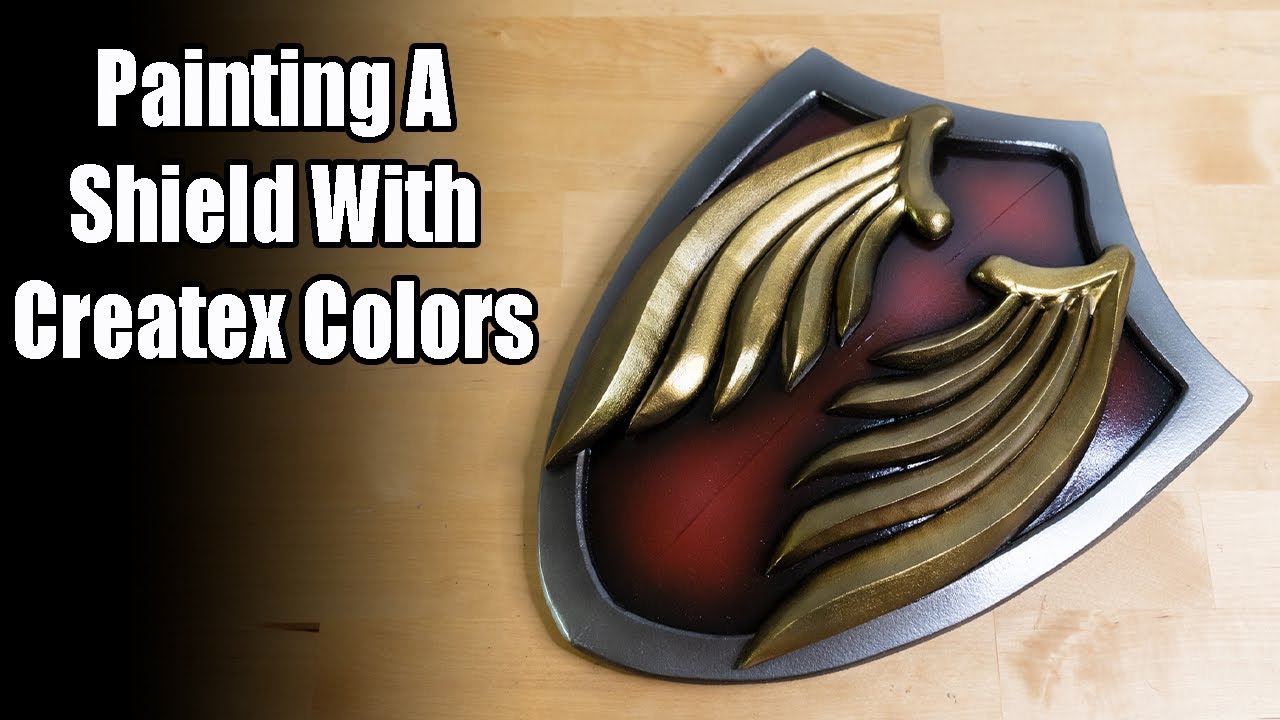 How to Airbrush Paint a Shield for Beginners with Createx Colors Paints