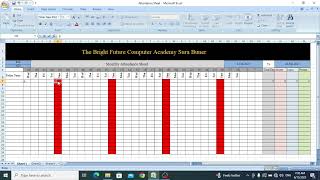 automatic attendance sheet in excel demo