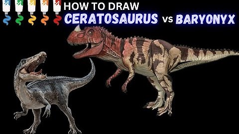 How to Draw a Baryonyx dinosaur from Jurassic World Dominion/Easy Step By Step/ ceratosaurus/battle
