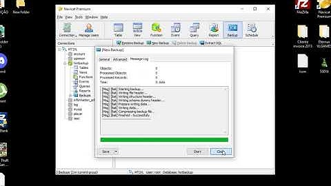 COMO FAZER BACKUP no NAVICAT