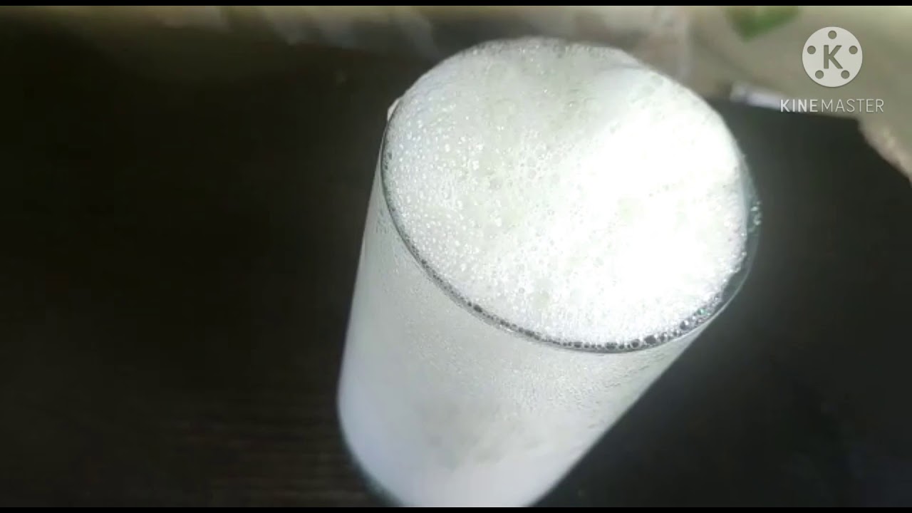 Reaction of water + Shampoo + ENO