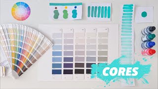 COMO CRIAR CORES DE TINTA COM XADREZ - 5 cores lindas com corante! #diy  #corante #pinturas 