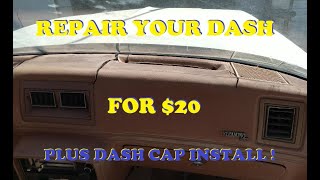 #16. 1978 El Camino SS. Repairing the Dash for about $20 on the 78. Installing dash cover on the 82.