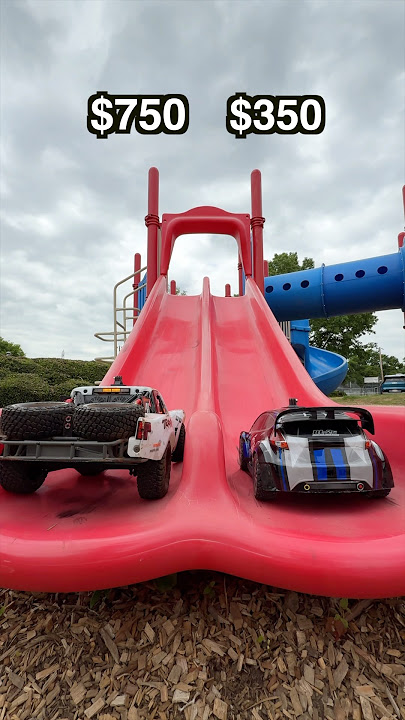 $5 vs $1,000 RC Park Slide Race!