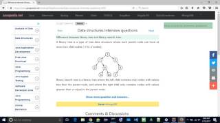 Difference between Binary tree and Binary search tree. | javapedia.net