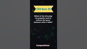 CSS Quiz 33 : Understanding the CSS border-spacing Property