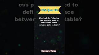CSS Quiz 33 : Understanding the CSS border-spacing Property