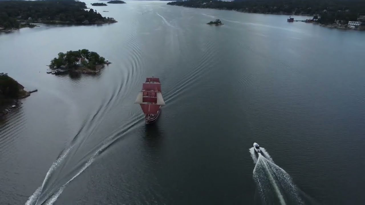 Segelfartyg intill Ekholmen