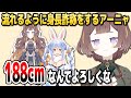 流れるようなスピードで身長を詐称するアーニャさん【ホロライブID切り抜き/兎田ぺこら/アーニャ・メルフィッサ/日本語翻訳】