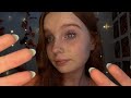 Asmr relaxing face touching  whispers for sleep 