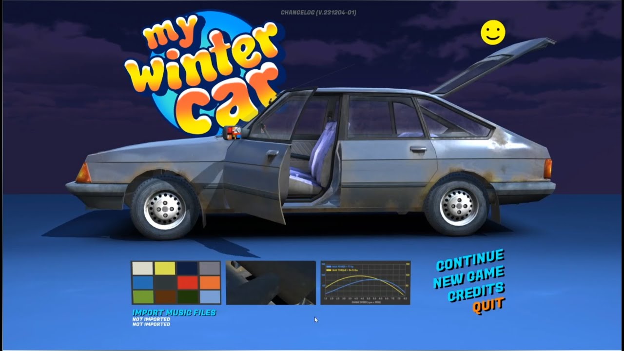 My winter car main menu from topplessgun's stream. - YouTube