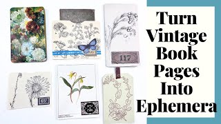 Detalles Creating Ephemera from Vintage Book Pages #junkjournaling  Noticias