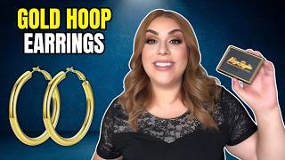 Elegant Gold Hoop Earrings Review  Lightweight 14k Plated Keystyle Hoops