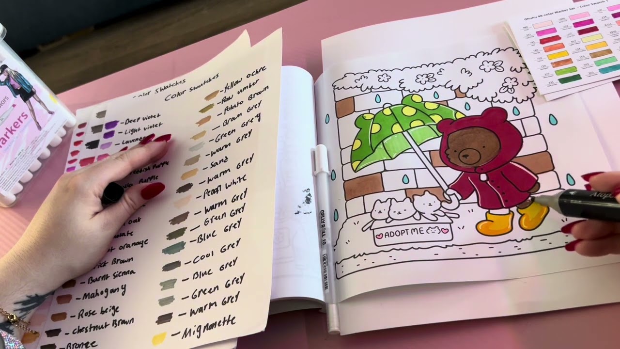 asmr choatic color with me💗 🖍️ 