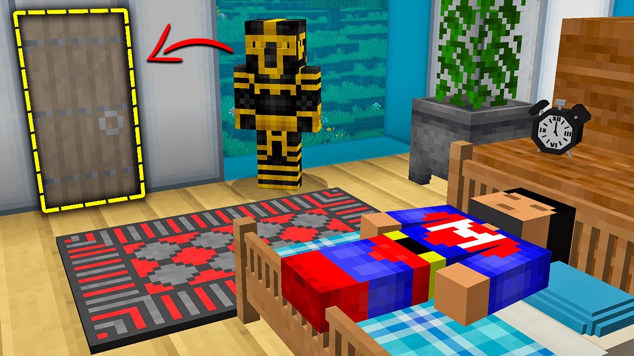 CONSTRUIMOS UNA PUERTA SECRETA DENTRO DE LA CASA DE MI AMIGO EN MINECRAFT 😱